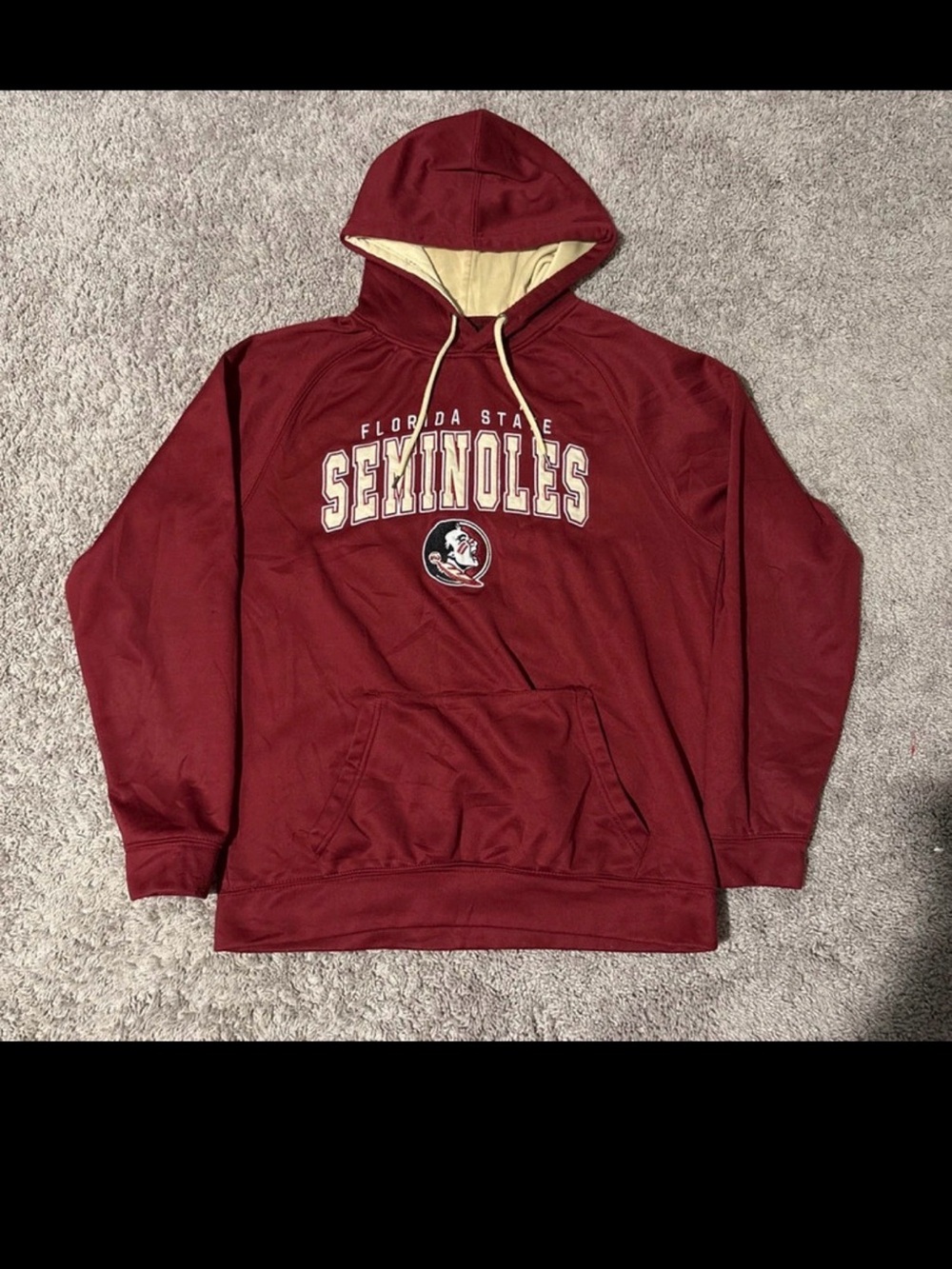 Colosseum Garnet Pullover Hooded Sweatshirt with Cream Lined Hood